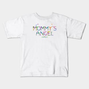 Mommy's Angel - tropical word art Kids T-Shirt